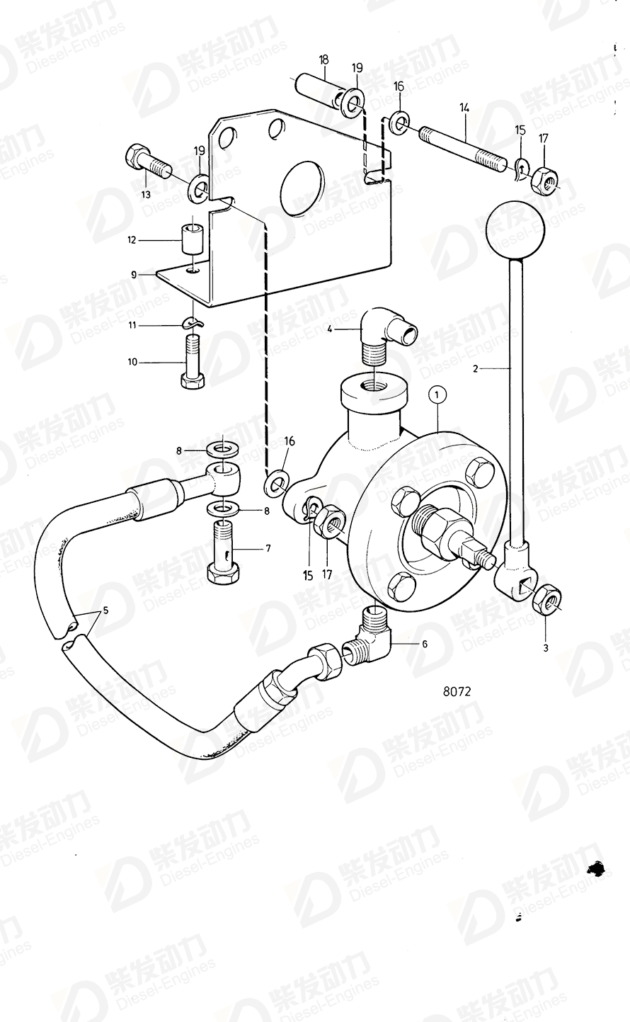 volvo penta Stud 953276 Drawing volvo penta Stud 953276 Drawing